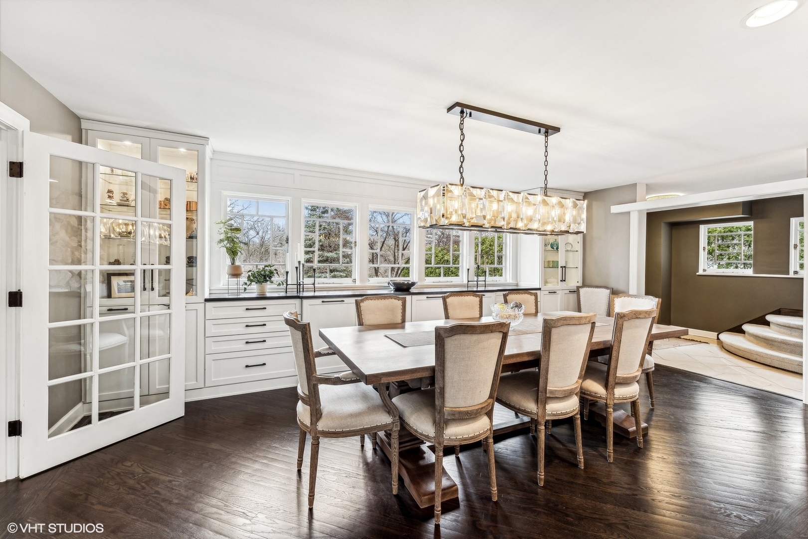 205 Bloomingbank Road Riverside, IL 60546 - Photo 7 of 46 a view of a dining room with furniture window and wooden floor