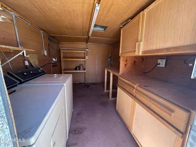 a room with storage and utility