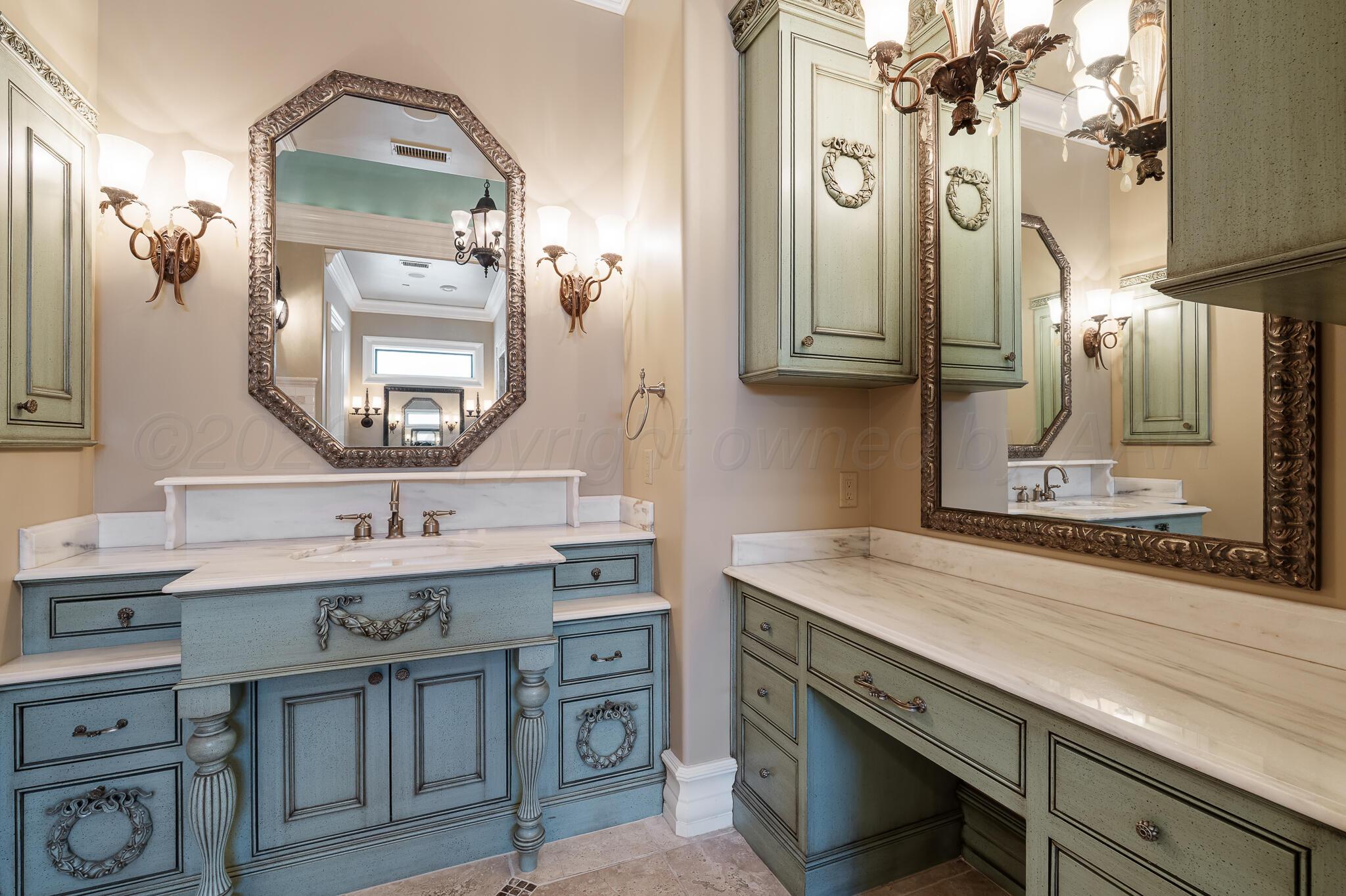 18 Cypress Point Amarillo, TX 79124 - Photo 56 of 95 a bathroom with a sink vanity and mirror