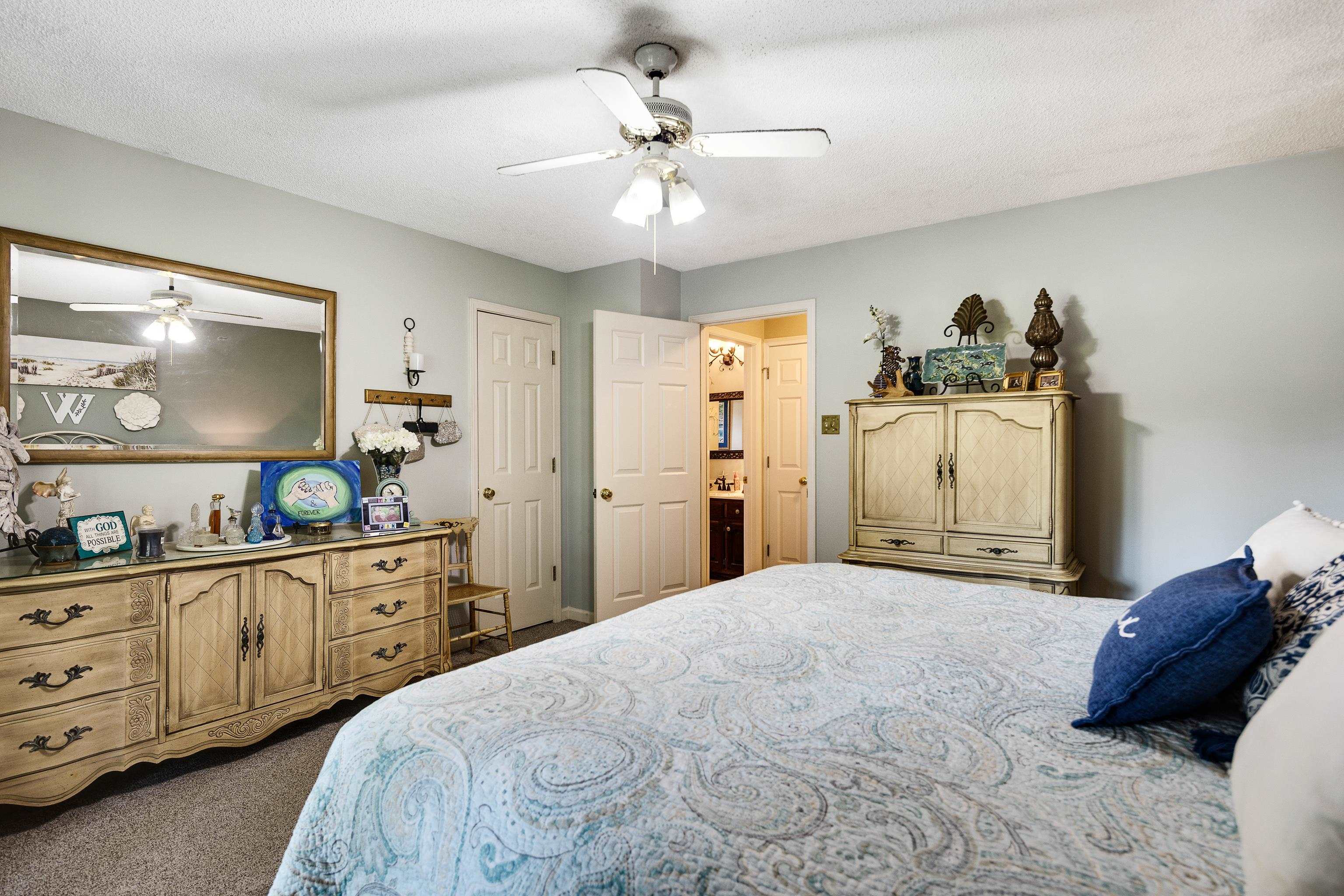 6119 Brunswick Road Arlington, TN 38002 - Photo 22 of 39 a large bedroom with a bed and a chandelier