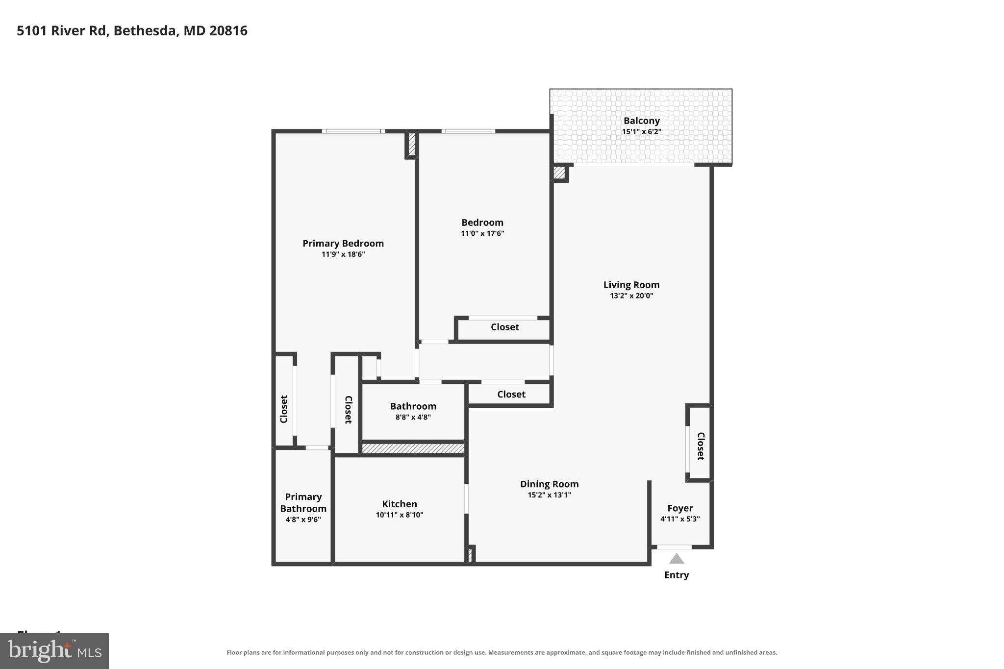 5101 River Road, Unit 1703 Bethesda, MD 20816 - Photo 57 of 57 Floor plan