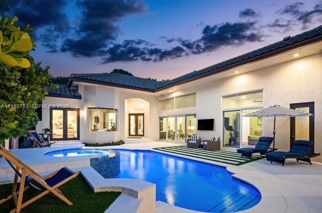 2393 Northwest 49th Lane Boca Raton, FL 33431 - Photo 8 of 21 a living room with furniture pool table and a large window