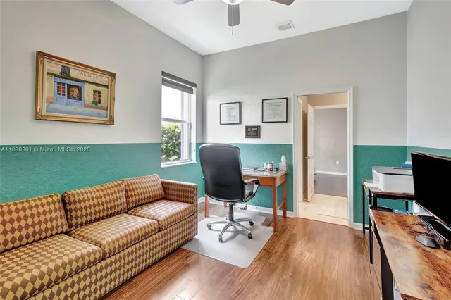 a living room filled with furniture