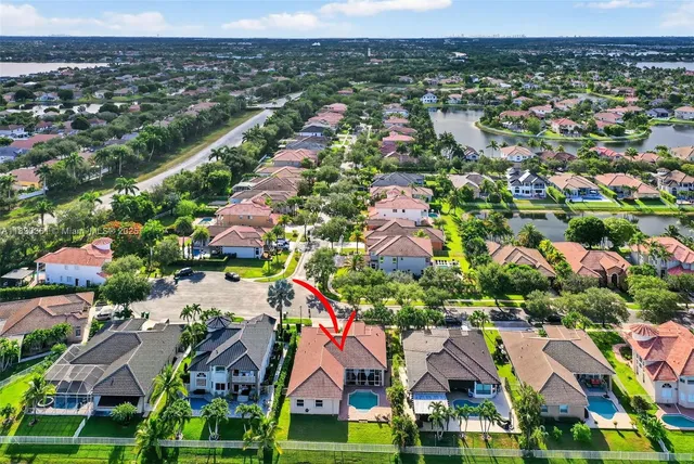 a view of a lake with outdoor space