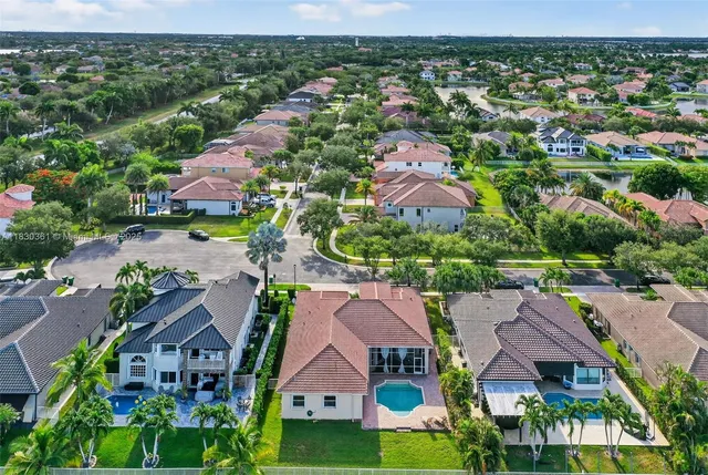 a view of a lake with a city view