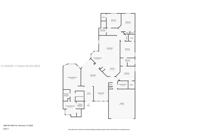 $1,090,000 | 3060 Southwest 195th Terrace, Miramar, FL 33029