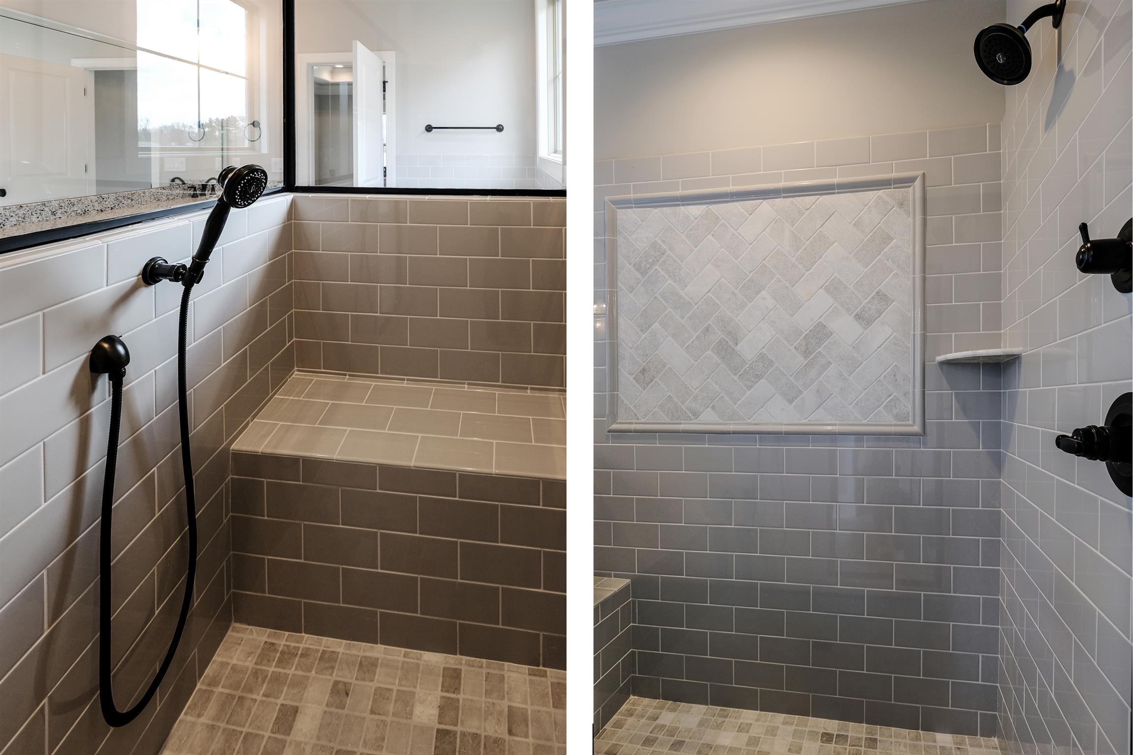 2029 Autumn Ridge Way Spring Hill, TN 37174 - Photo 15 of 30 Master shower has detailed tile, bench, showerhead and convenient handheld faucet.