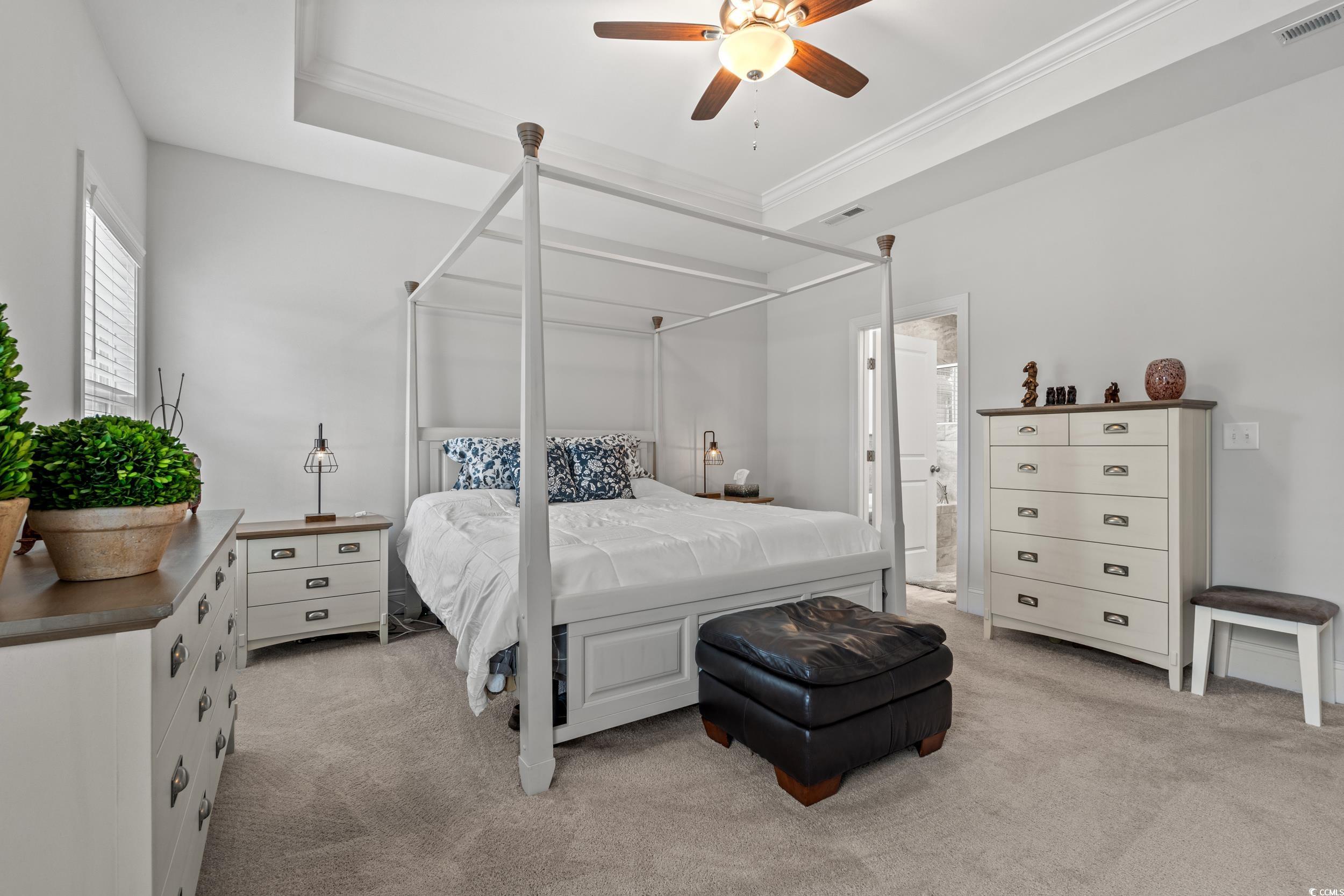 641 Indigo Bay Circle Myrtle Beach, SC 29579 - Photo 14 of 39 Carpeted bedroom featuring crown molding, connecte