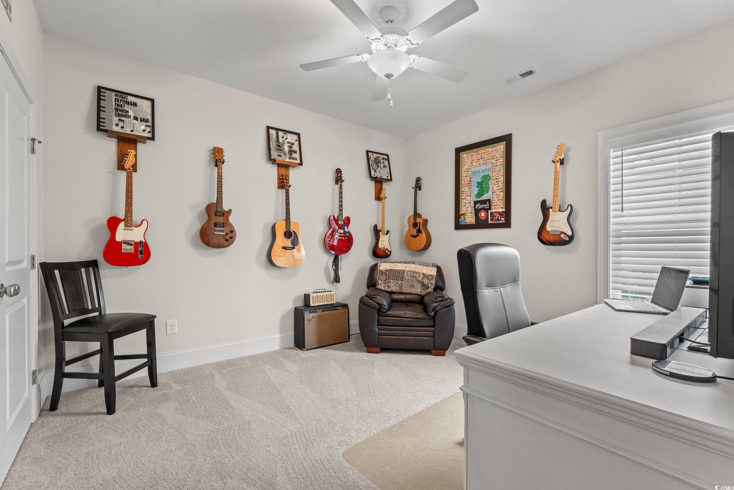 641 Indigo Bay Circle Myrtle Beach, SC 29579 - Photo 22 of 39 Carpeted office space featuring ceiling fan
