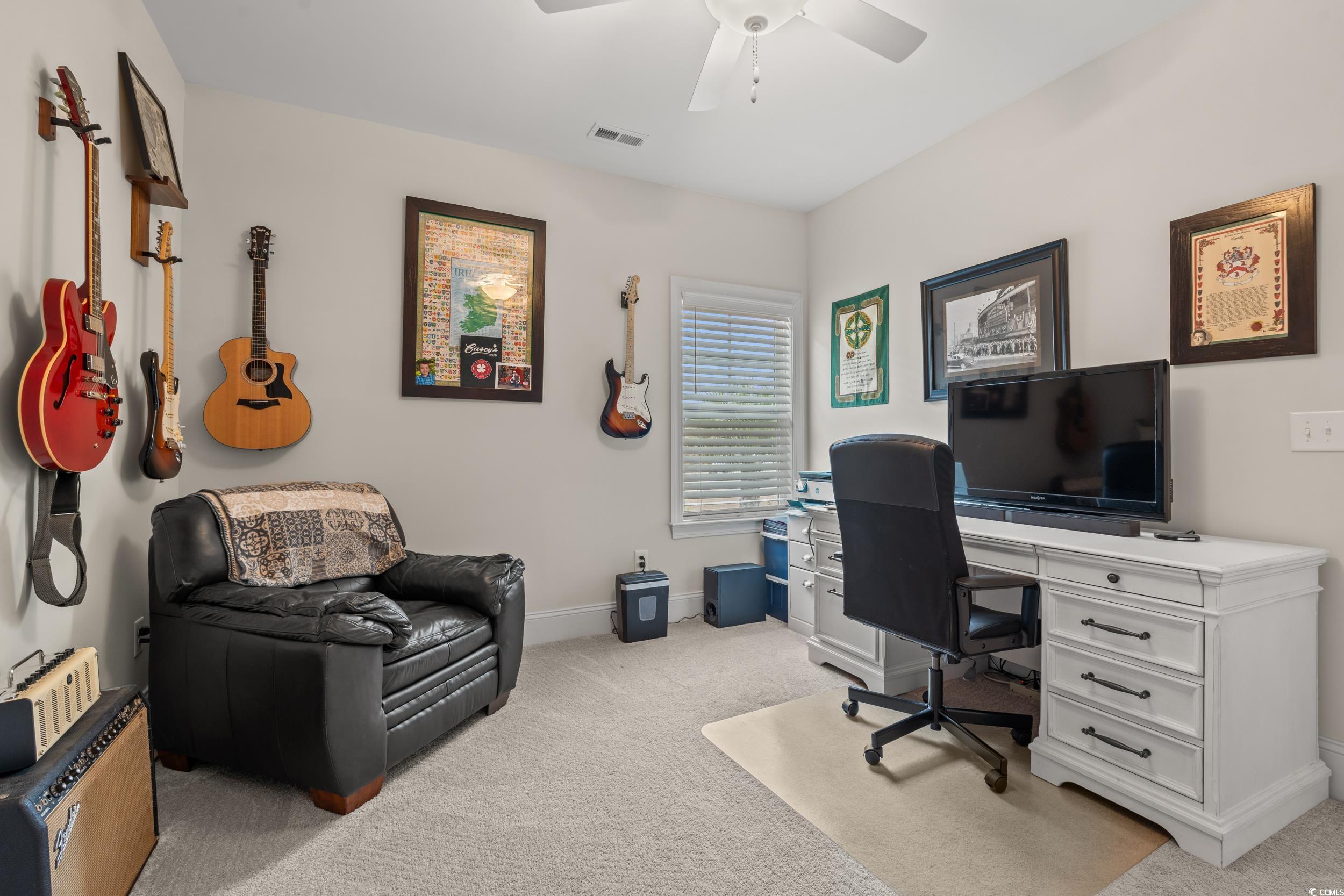 641 Indigo Bay Circle Myrtle Beach, SC 29579 - Photo 23 of 39 Carpeted office space featuring ceiling fan