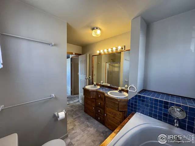 an empty room with a workspace