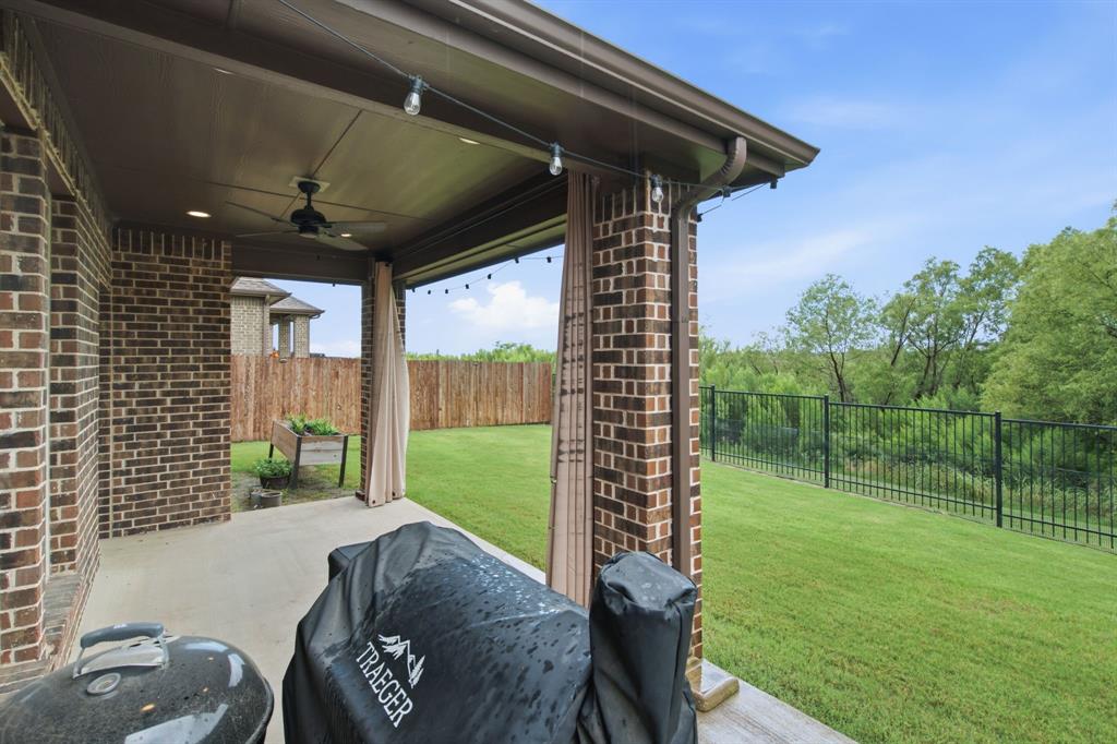 9653 Calaveras Road Fort Worth, TX 76177 - Photo 33 of 34 Covered patio of 9653 Calaveras Rd, Fort Worth, TX in Tehama Bluffs