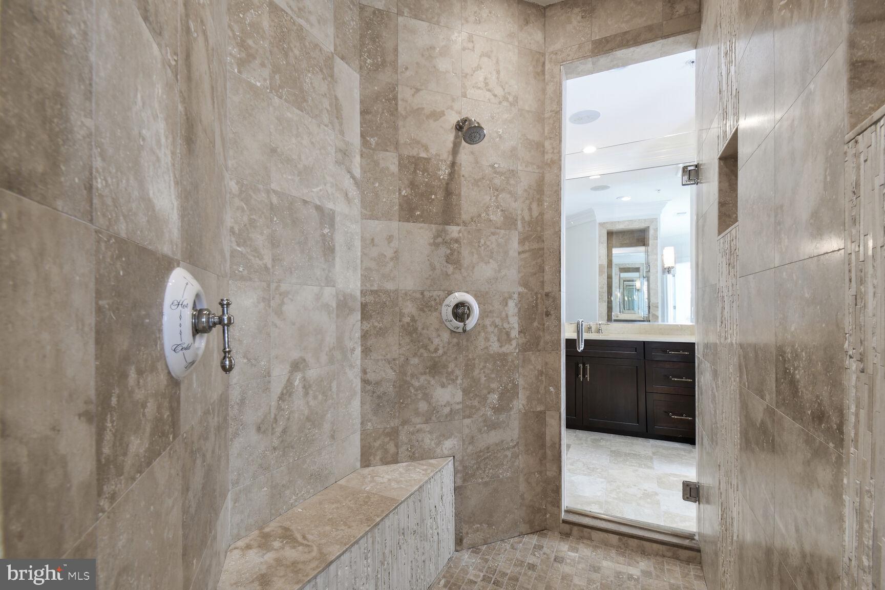 1935 Foxview Circle Northwest Washington, DC 20007 - Photo 20 of 40 Primary shower room with dual showers