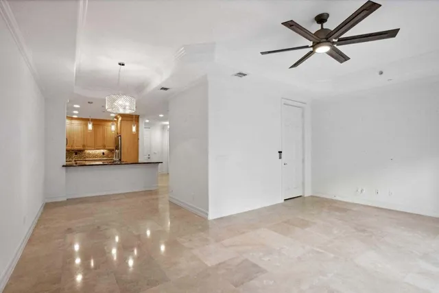 a view of a livingroom with a flat screen tv