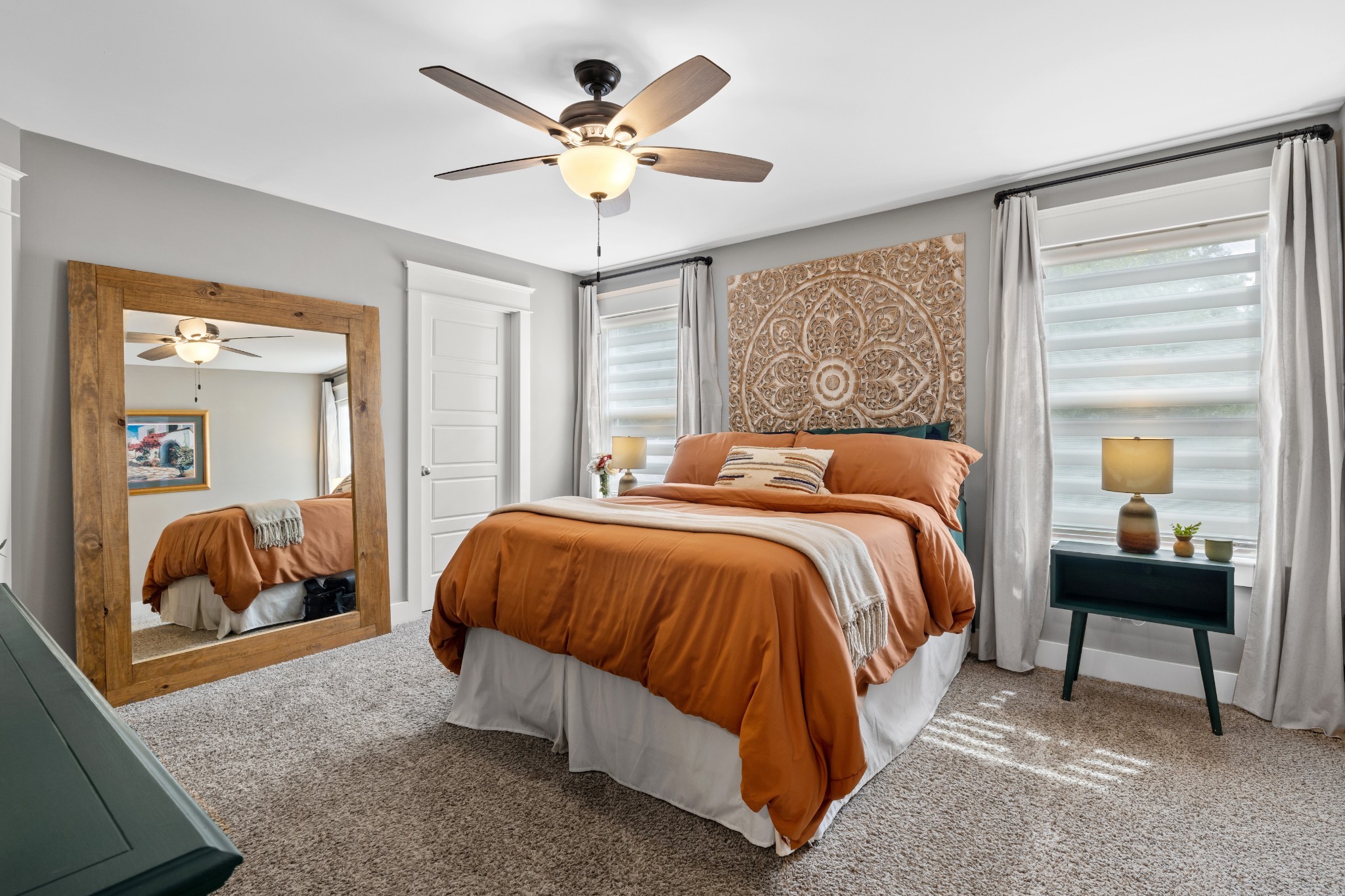 711 Ruby Way White Bluff, TN 37187 - Photo 10 of 24 a bedroom with a bed and a chandelier