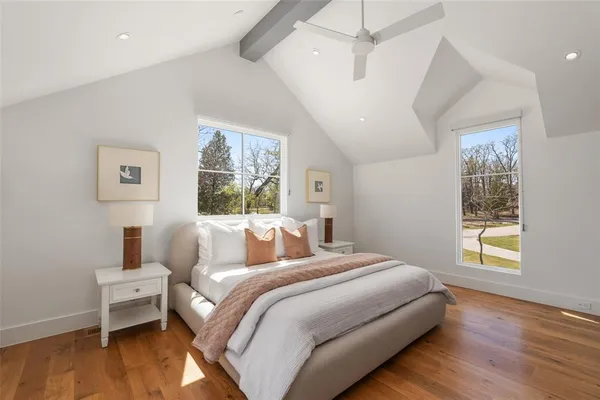 a view of a lake with a house