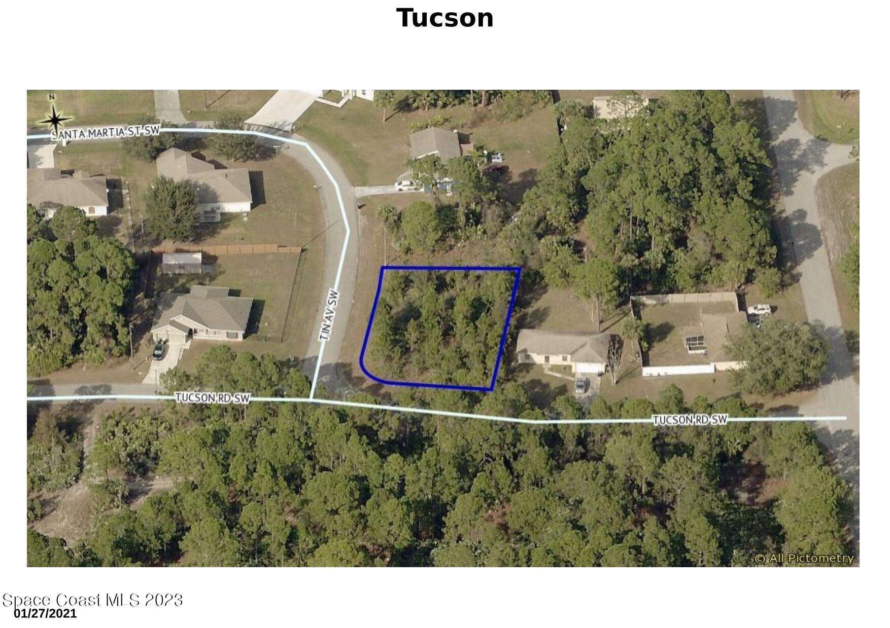 227 Tucson Road Southwest Palm Bay, FL 32908 - Photo 5 of 5 Tuscon land map