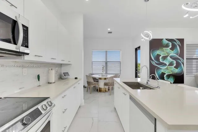 an aerial view of multiple house