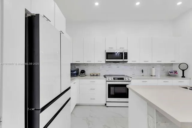 an aerial view of multiple house