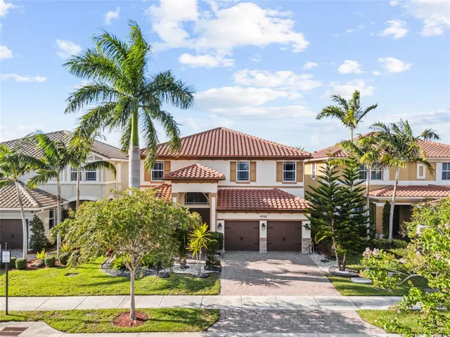 a front view of a house