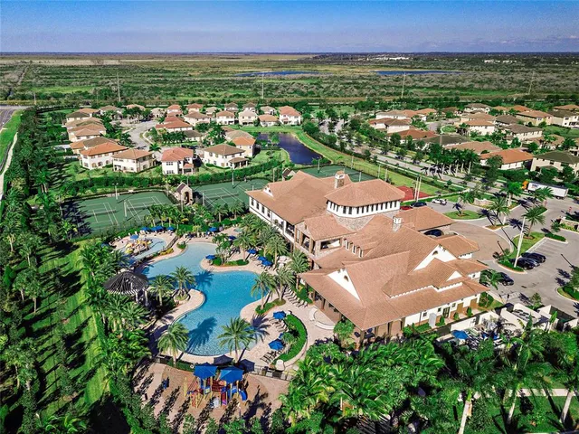 an aerial view of residential house with outdoor space
