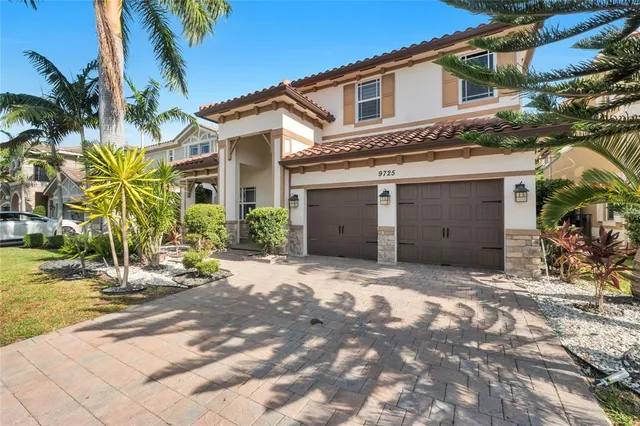 a view of a house with a patio