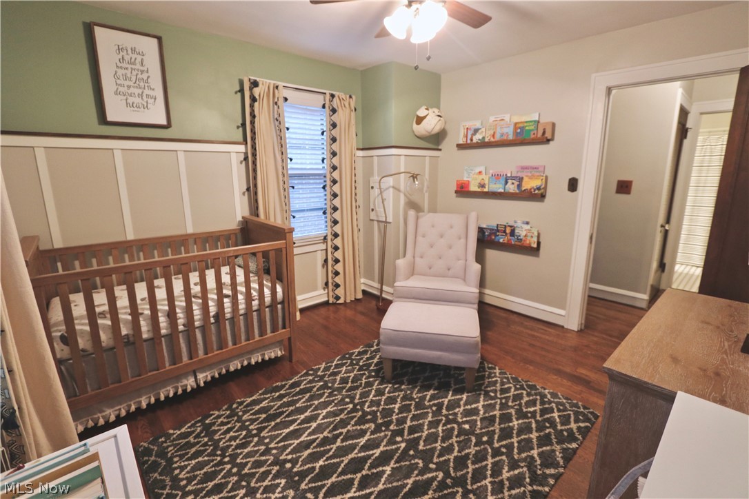 3284 Braemar Road Cleveland, OH 44120 - Photo 15 of 24 Darling nursery with board and batten trim and hardwood floors.