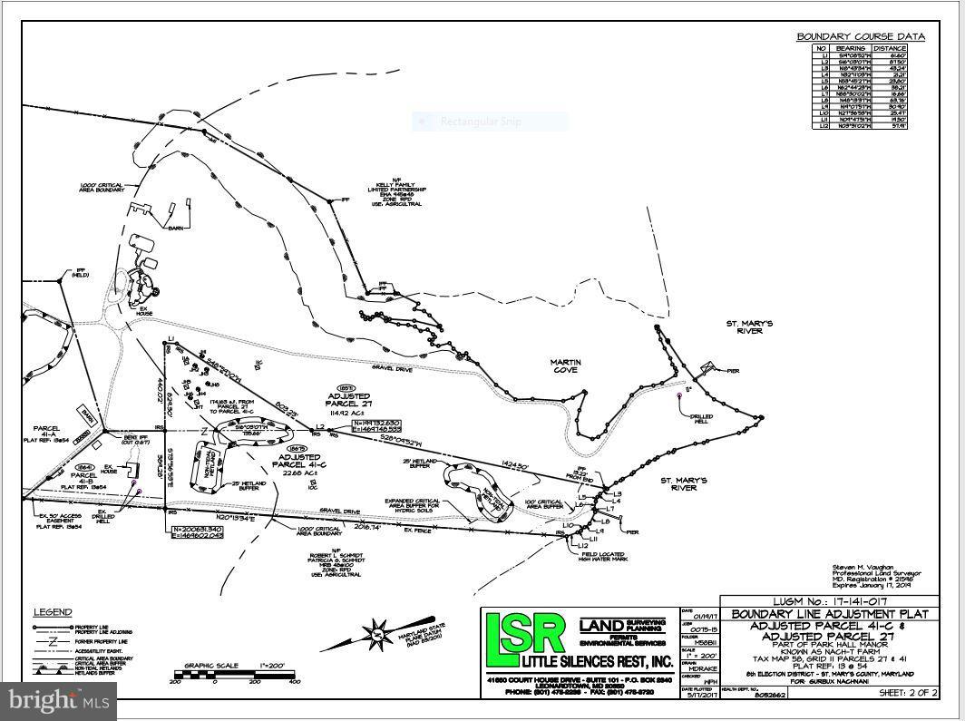 18675 Point Lookout Road Park Hall, MD 20667 - Photo 16 of 16 Copy of the plat that outlines property and pier