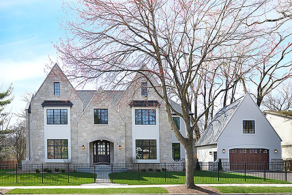 330 Brookside Lane Glencoe, IL 60022 - Photo 40 of 40 a view of a white house with a big yard and large trees