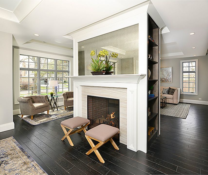 330 Brookside Lane Glencoe, IL 60022 - Photo 5 of 40 a living room with furniture and a fireplace