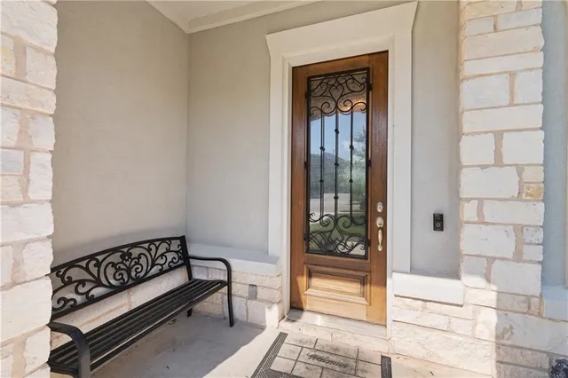 a view of a bench in the house