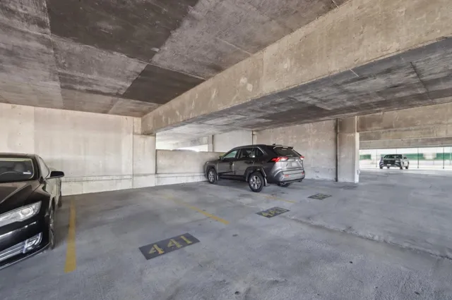 a view of a car garage