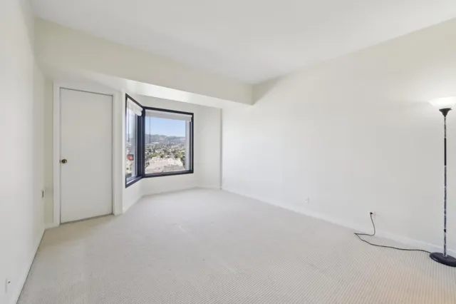 a view of a hallway with a small space