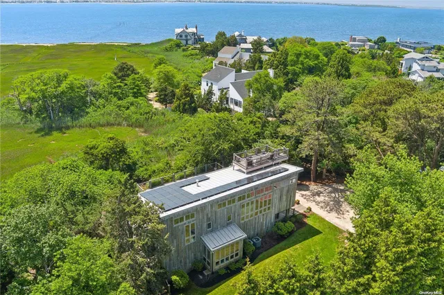 a view of a garden with an outdoor space