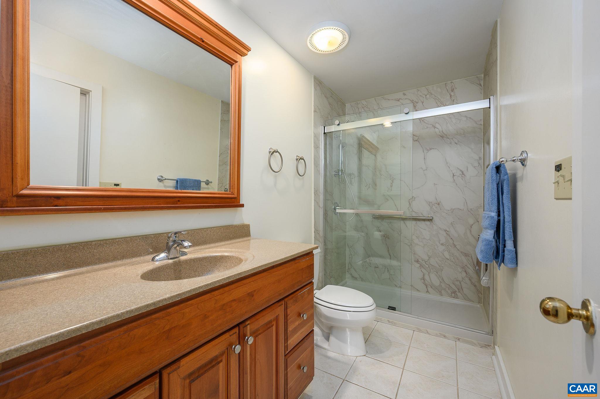 888 Wolf Trap Road Charlottesville, VA 22911 - Photo 15 of 63 a bathroom with a shower sink vanity mirror and toilet