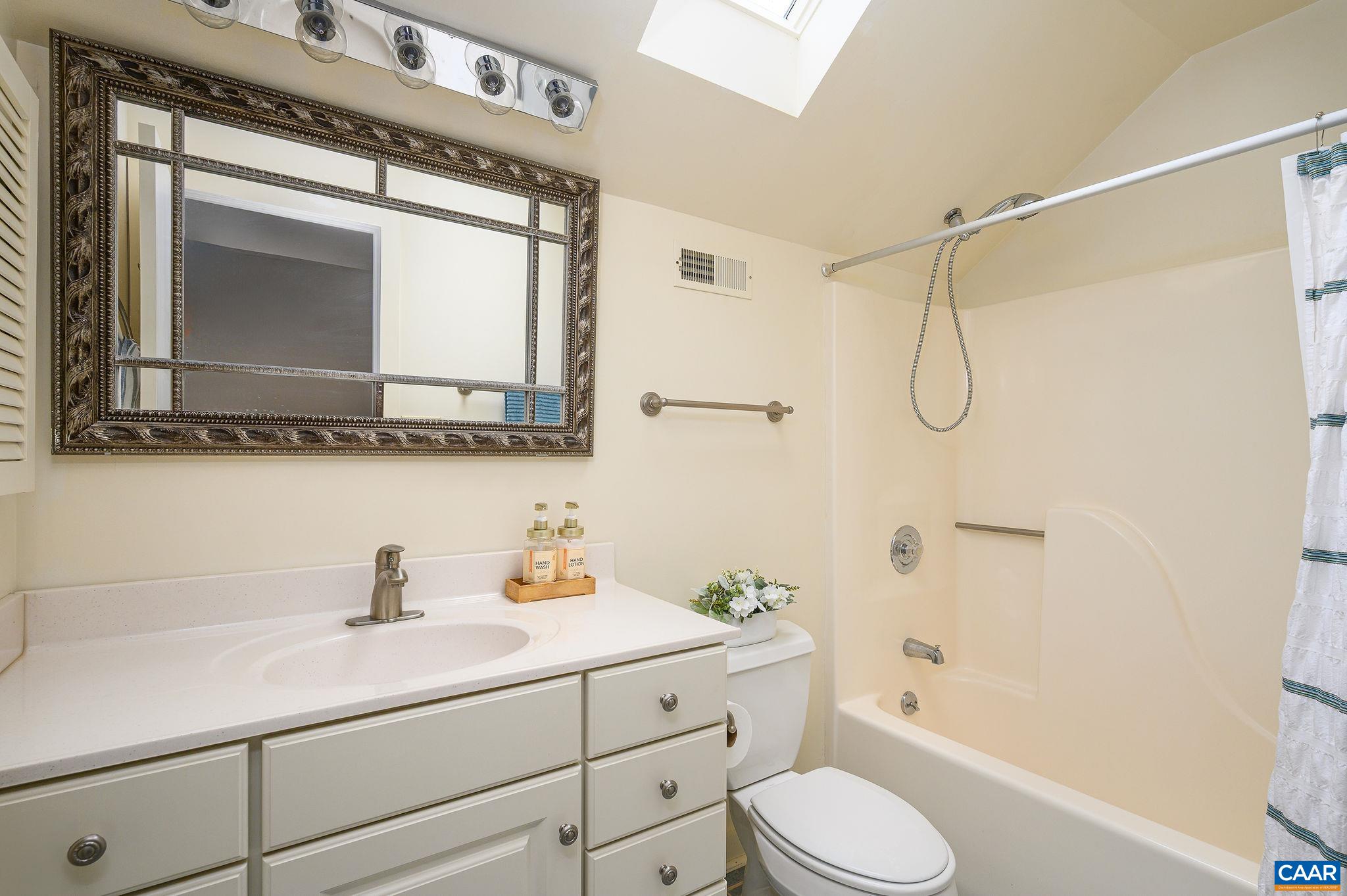 888 Wolf Trap Road Charlottesville, VA 22911 - Photo 27 of 63 a bathroom with a sink a mirror and a shower