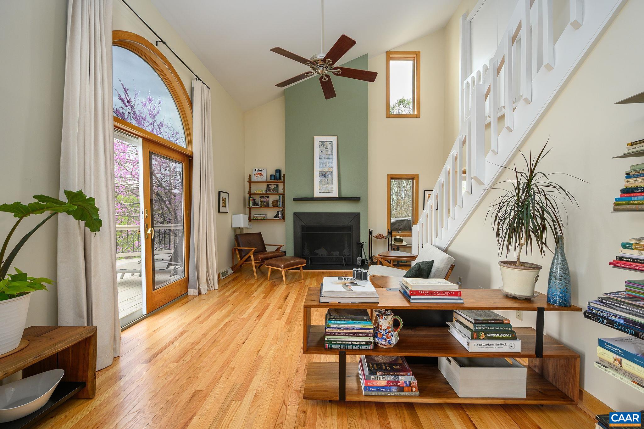 888 Wolf Trap Road Charlottesville, VA 22911 - Photo 5 of 63 a living room with furniture a fireplace and a potted plant