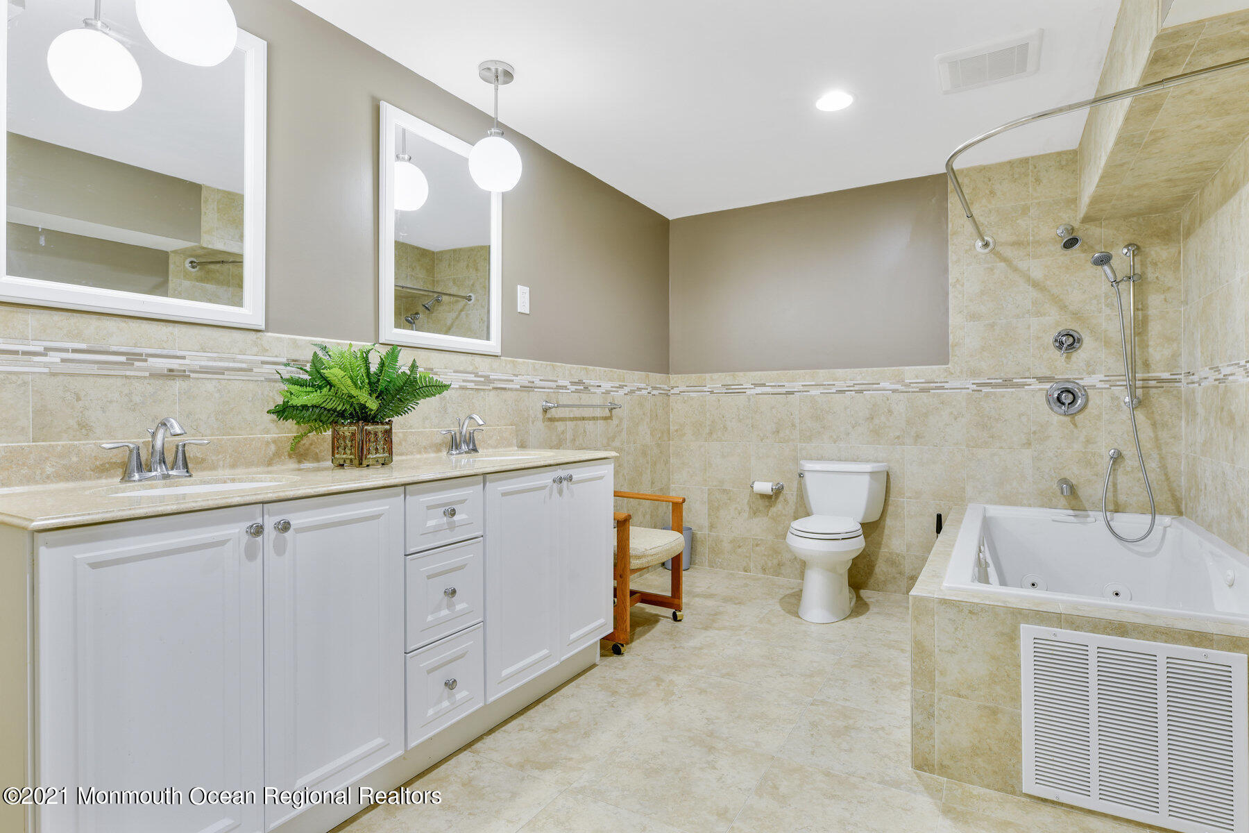 3 Great Bridge Road Freehold, NJ 07728 - Photo 37 of 40 a spacious bathroom with a double vanity sink mirror and toilet