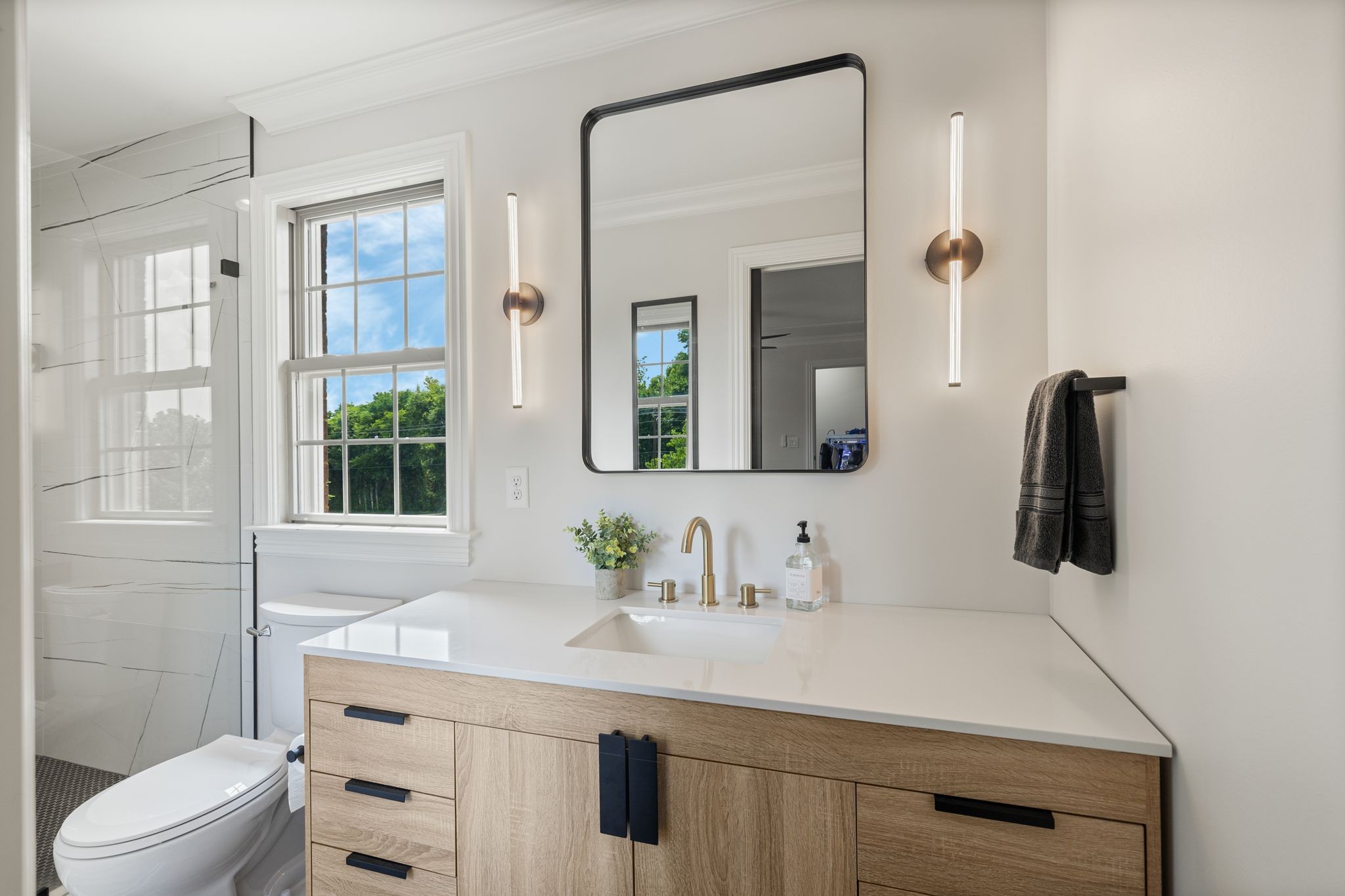 4024 Campania Strada Spring Hill, TN 37174 - Photo 43 of 53 a bathroom with a sink and a mirror