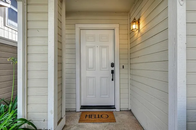 a view of entrance door of a house