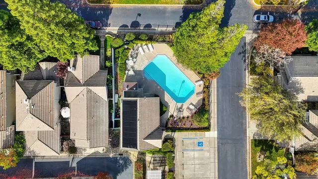 an aerial view of multiple house
