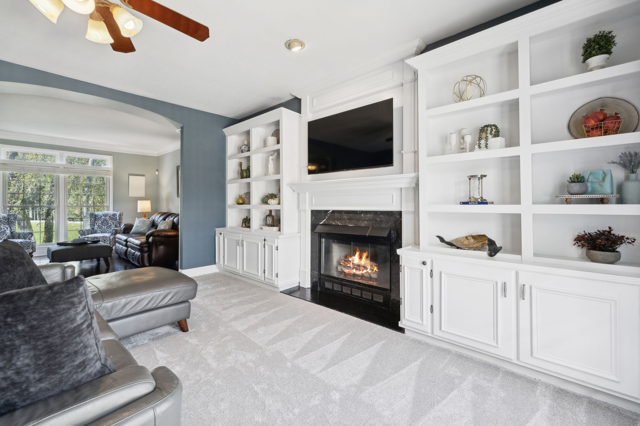 412 Martingale Drive Franklin, TN 37067 - Photo 9 of 56 a living room with furniture fireplace and flat screen tv