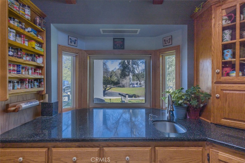 3977 Spring Court Mariposa, CA 95338 - Photo 19 of 72 a kitchen with a large window and potted plant