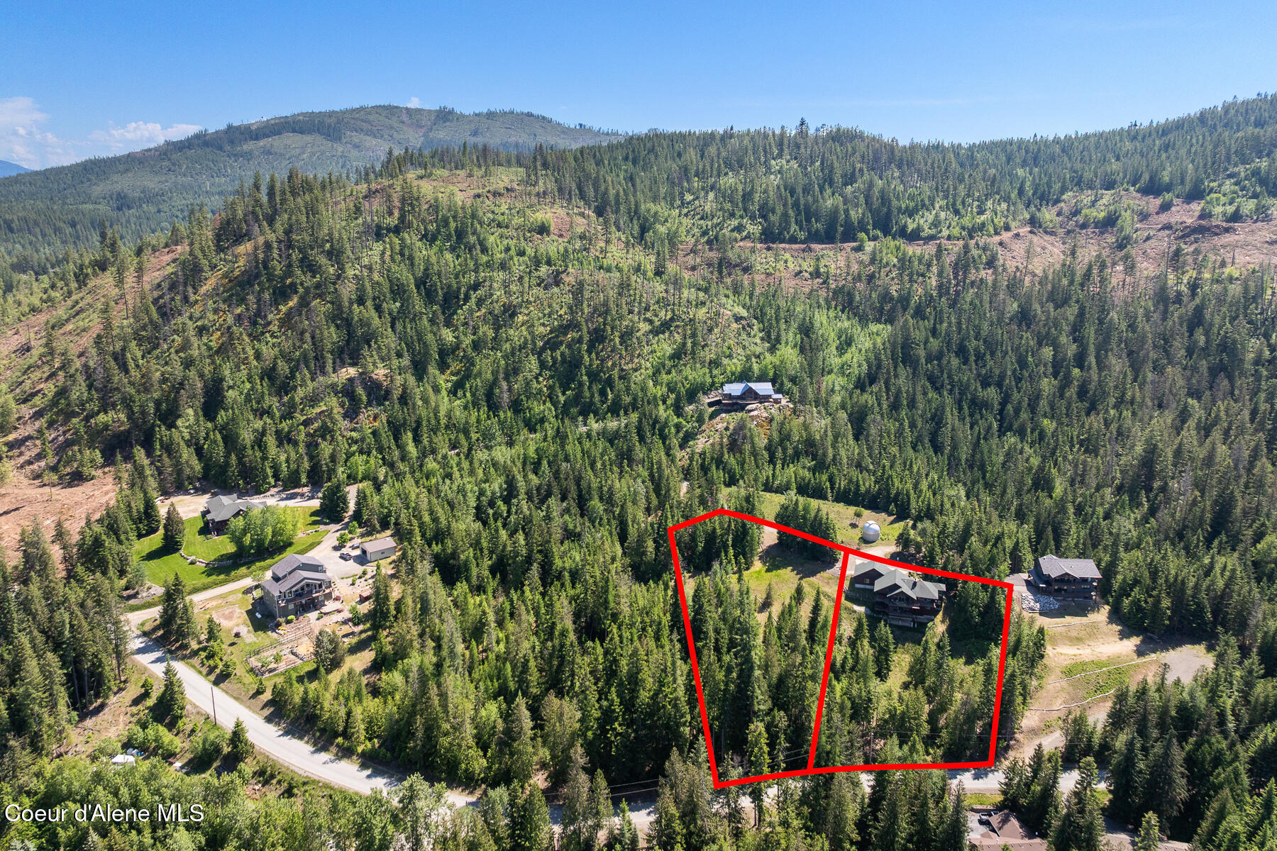 224 Buck Ridge Sagle, ID 83860 - Photo 73 of 85 Aerial_224BuckRidgeRd-8_Outlined-1