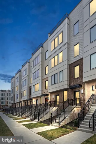 a front view of a building with street