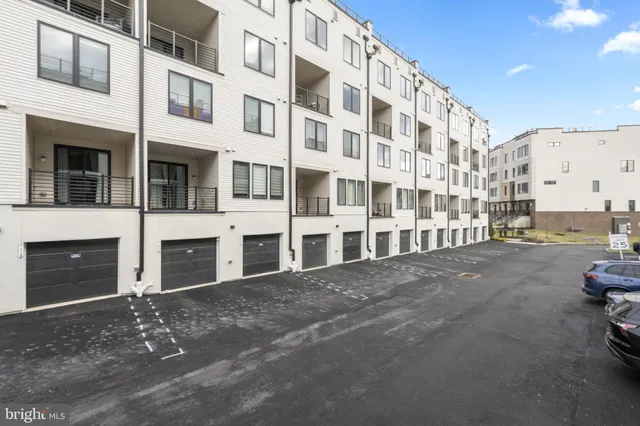 a view of a building with a street