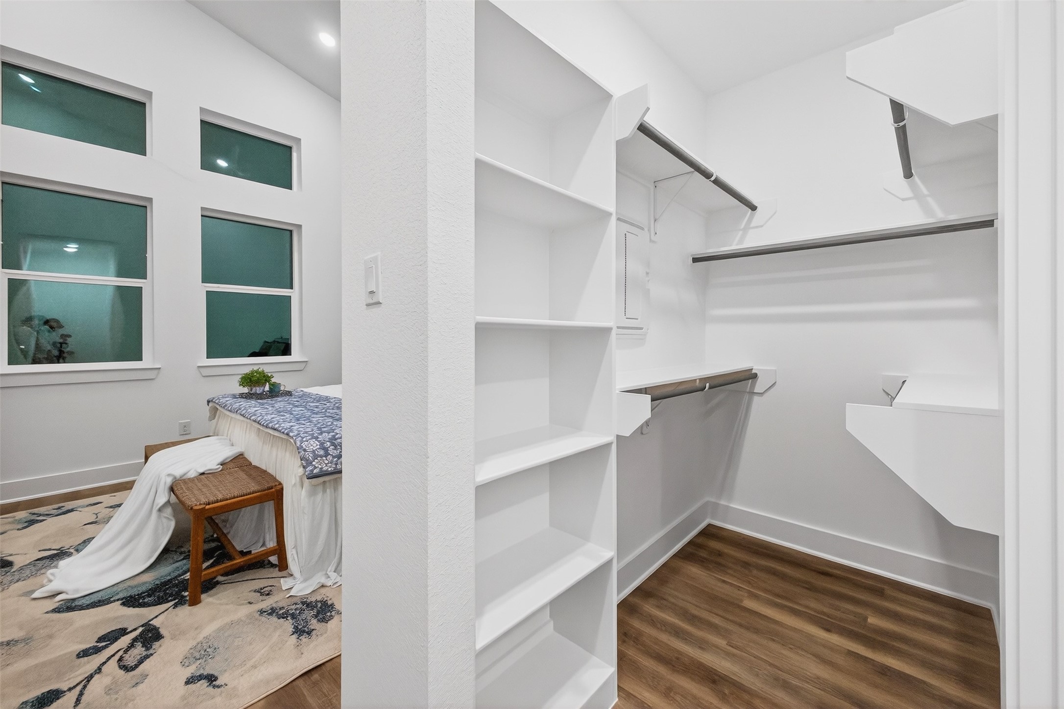 3003 A Delano Street Houston, TX 77004 - Photo 44 of 49 a view of walk in closet with clothes and shoes