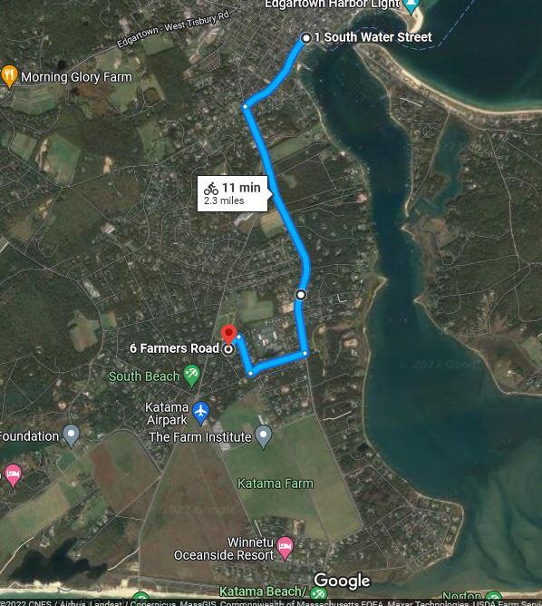6 Farmers Road Edgartown, MA 02539 - Photo 3 of 4 google map to town
