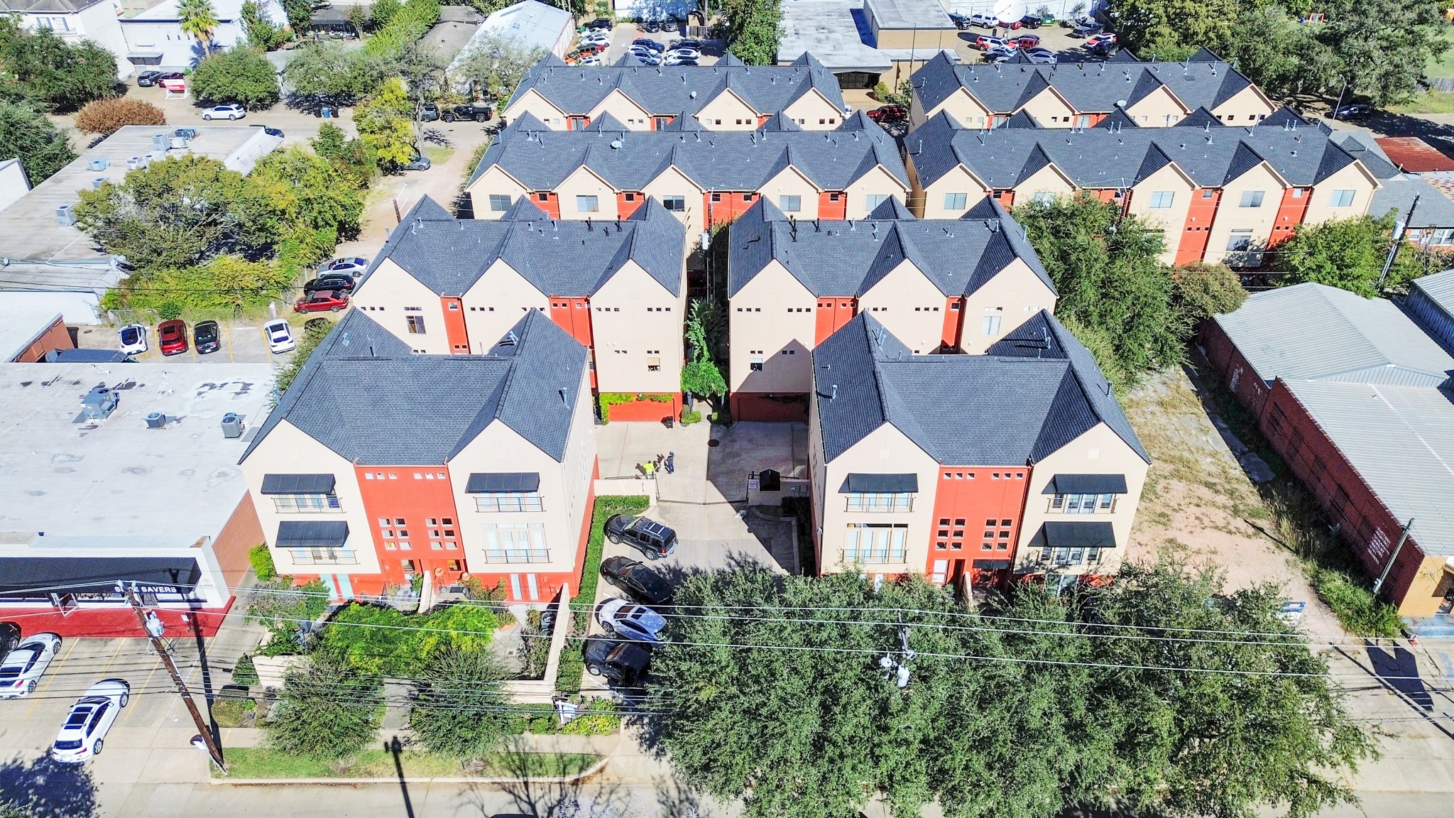 2436 Bissonnet Street, Unit 8 Houston, TX 77005 - Photo 4 of 42 an aerial view of residential houses with street