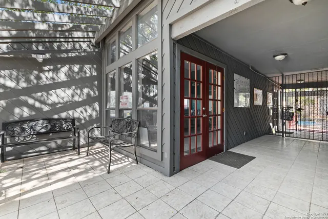 a view of a fireplace